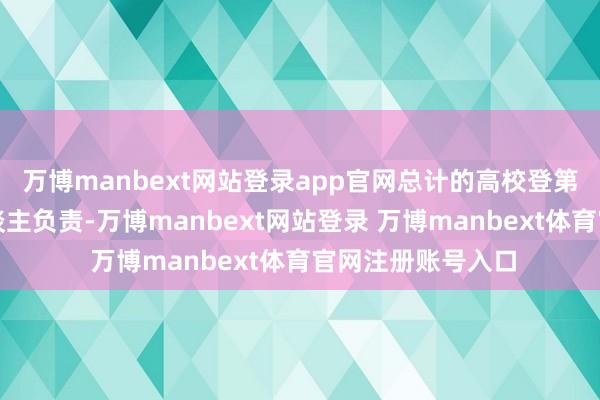 万博manbext网站登录app官网总计的高校登第见告书实施专东谈主负责-万博manbext网站登录 万博manbext体育官网注册账号入口